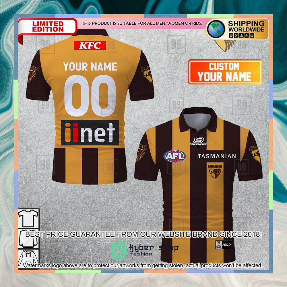 Personalized AFL Hawthorn Hawks Polo Shirt 4 personalized afl hawthorn hawks polo shirt 1 258
