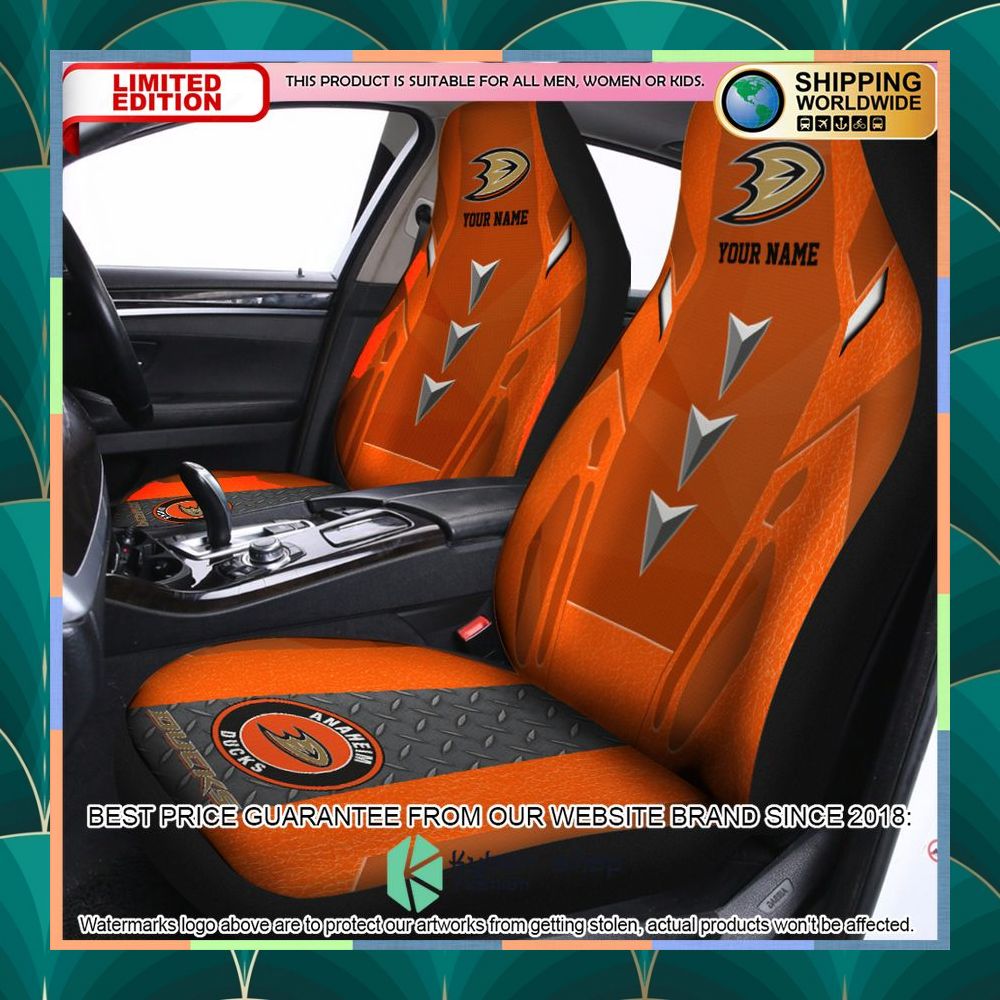 Personalized Anaheim Ducks Car Seat Covers 3 personalized anaheim ducks car seat covers 1 445