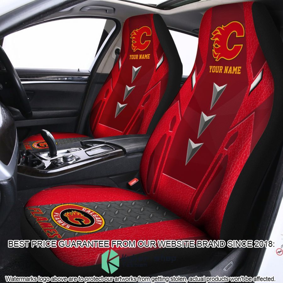 personalized calgary flames car seat covers 1 935