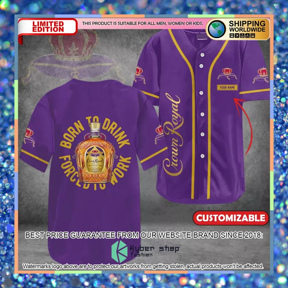 personalized crown royal born to drink baseball jersey 1 171