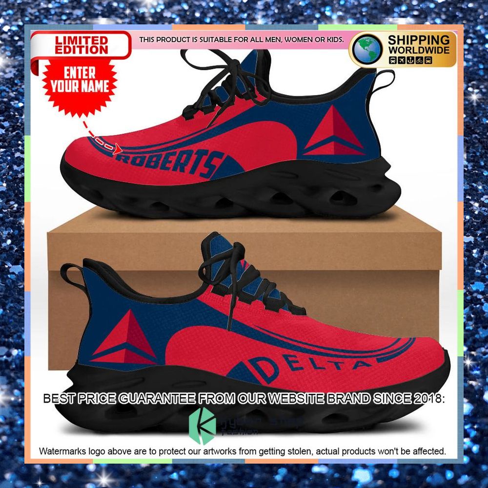 Personalized Delta Air Lines Red Clunky Max Soul Sneaker 7 personalized delta air lines red clunky max soul sneaker 3 115