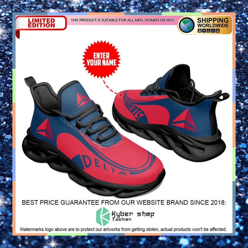 Personalized Delta Air Lines Red Clunky Max Soul Sneaker 8 personalized delta air lines red clunky max soul sneaker 4 596