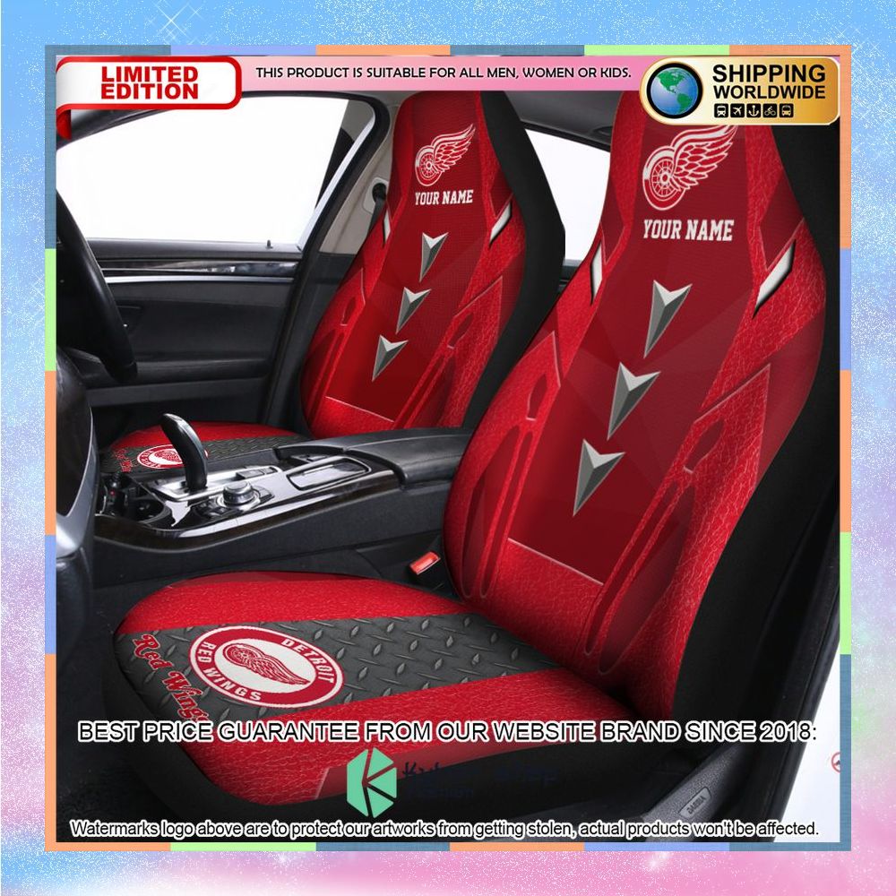 personalized detroit red wings car seat covers 1 108