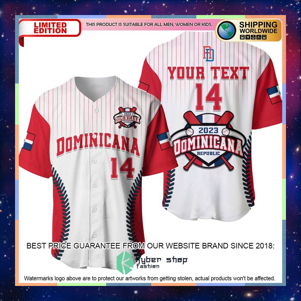 Personalized Dominican Republic Baseball 2023 White Baseball Jersey 3 personalized dominican republic baseball 2023 white baseball jersey 1 637