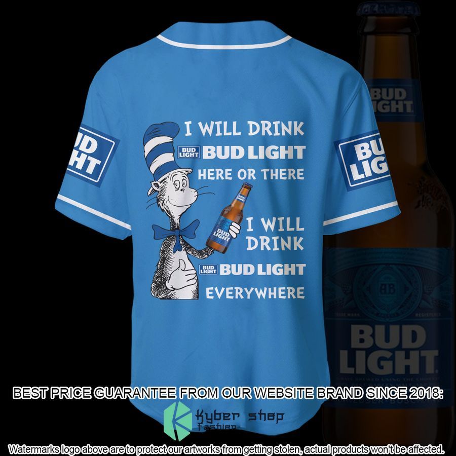 Personalized Dr Seuss I Will Drink Bud Light Here Or There Baseball Jersey 4 personalized dr seuss i will drink bud light here or there baseball jersey 4 45