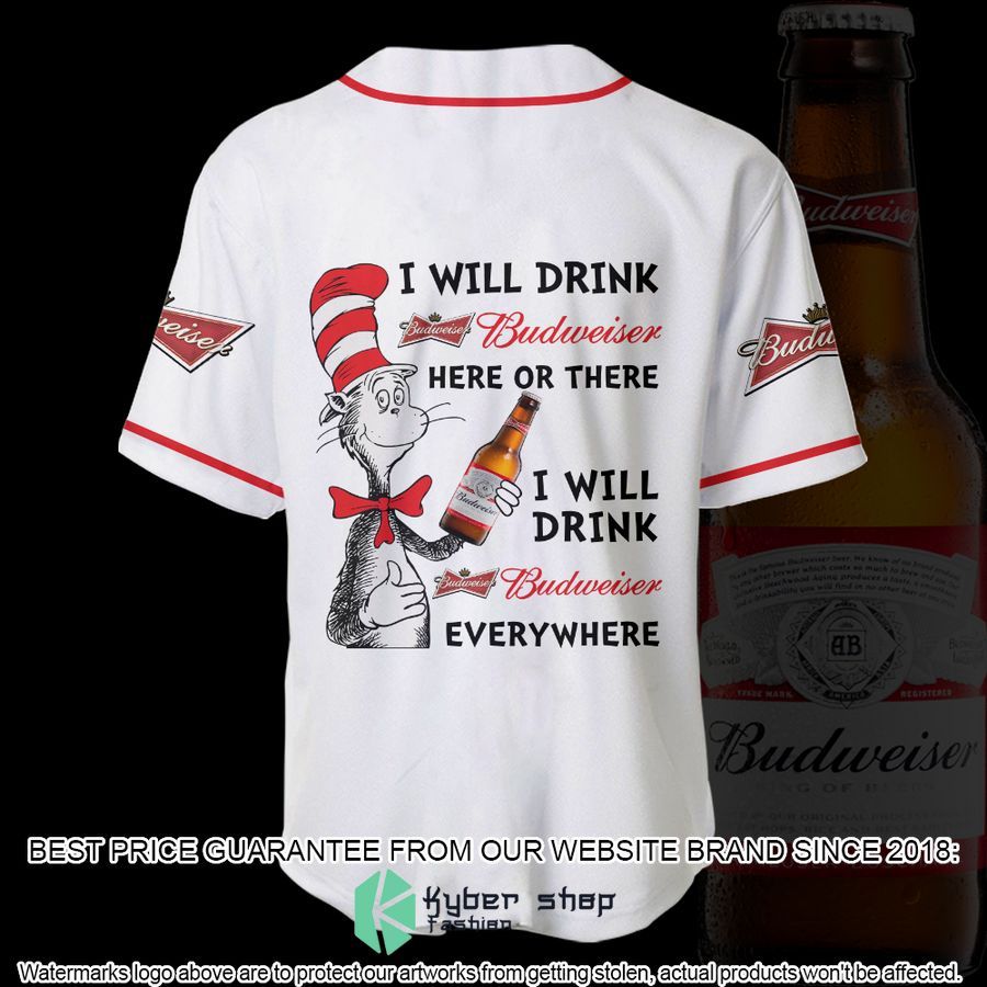 Personalized Dr Seuss I Will Drink Budweiser Here Or There Baseball Jersey 4 personalized dr seuss i will drink budweiser here or there baseball jersey 4 566