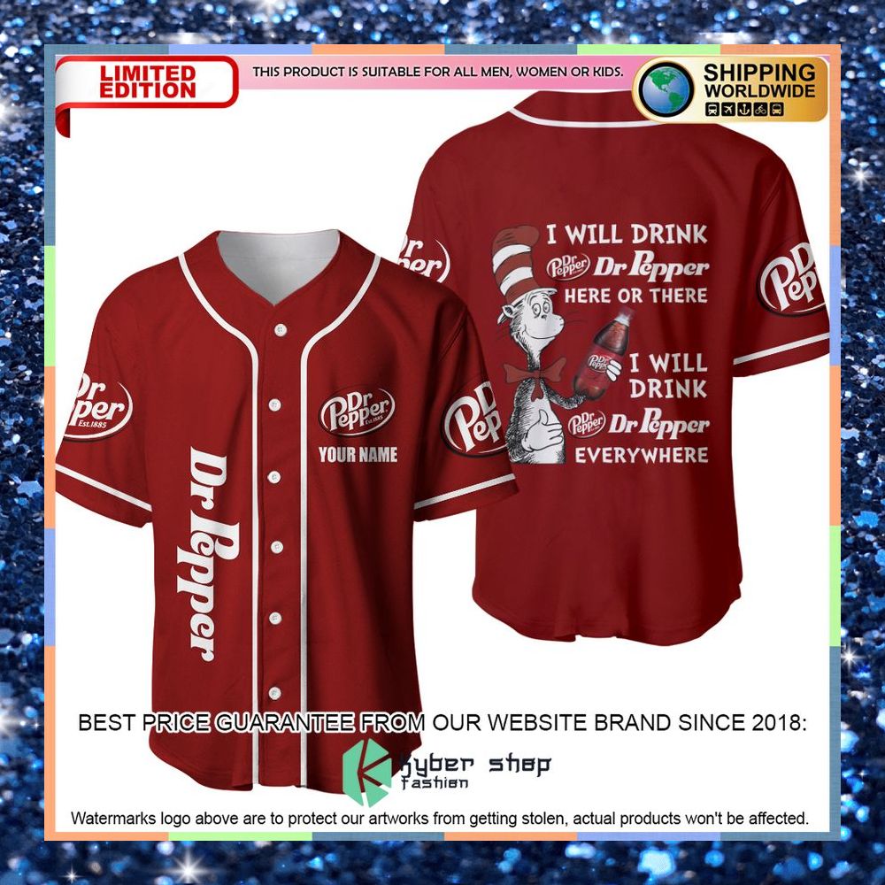 Personalized Dr Seuss I Will Drink Dr Pepper Here Or There Baseball Jersey 6 personalized dr seuss i will drink dr pepper here or there baseball jersey 2 88