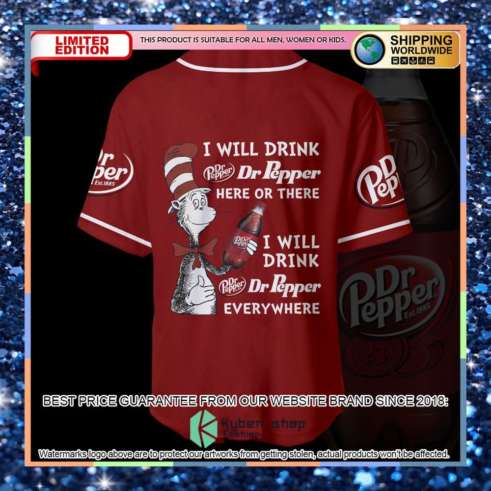Personalized Dr Seuss I Will Drink Dr Pepper Here Or There Baseball Jersey 8 personalized dr seuss i will drink dr pepper here or there baseball jersey 4 752