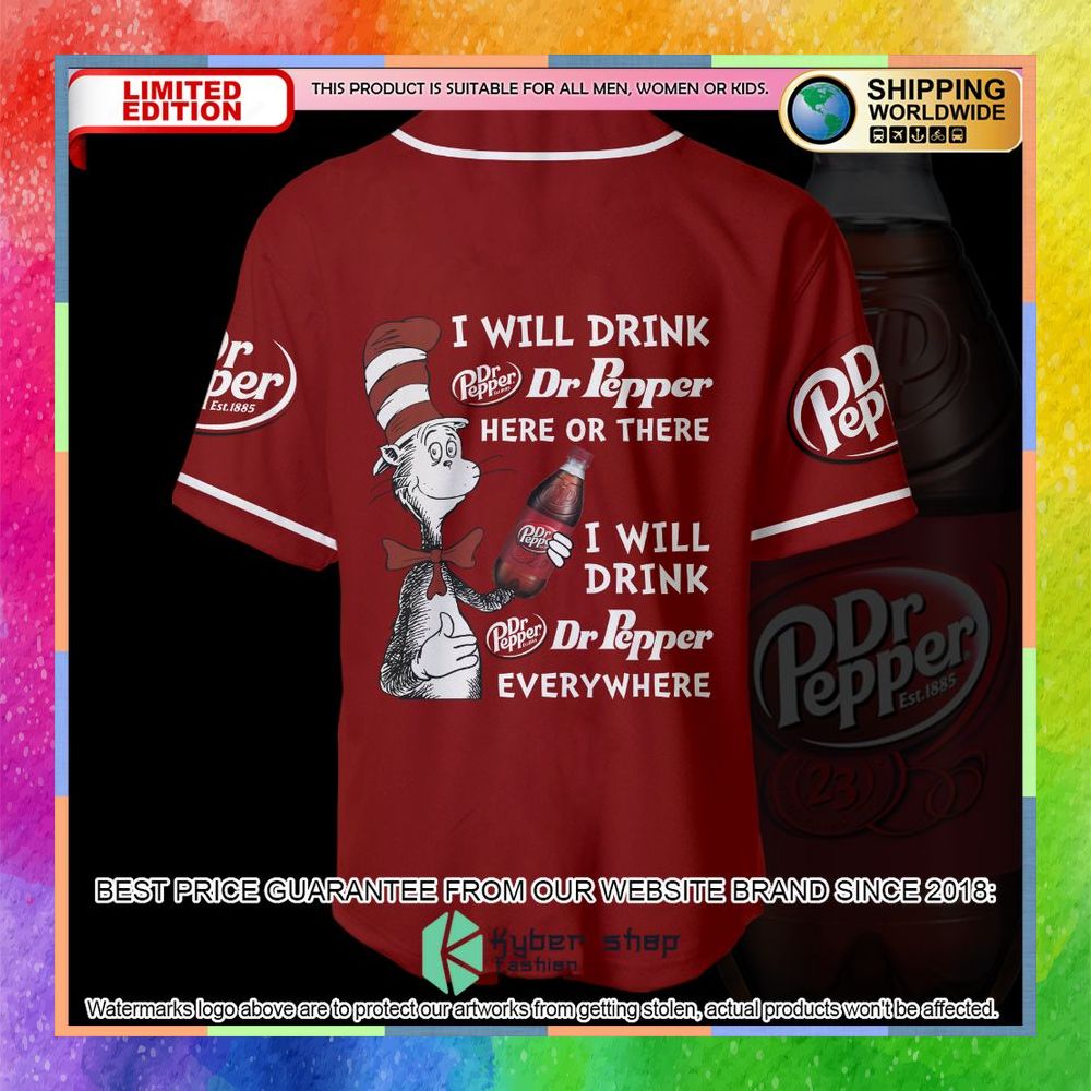 Personalized Dr Seuss I Will Drink Dr Pepper Here Or There Baseball Jersey 8 personalized dr seuss i will drink dr pepper here or there baseball jersey 4 903