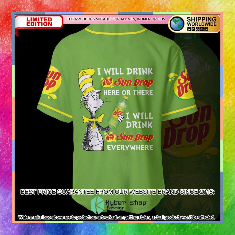 Personalized Dr Seuss I Will Drink Sun Drop Here Or There Baseball Jersey 4 personalized dr seuss i will drink sun drop here or there baseball jersey 4 85