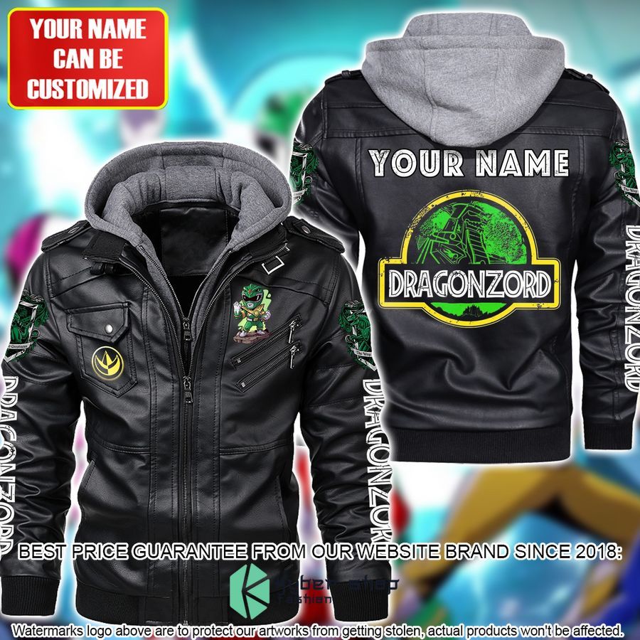 personalized dragonzord power rangers leather jacket 1 342