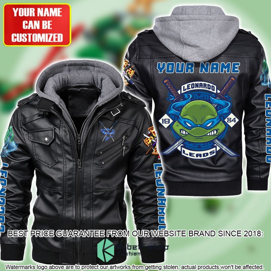 personalized leonardo teenage mutant ninja turtles leather jacket 1 861