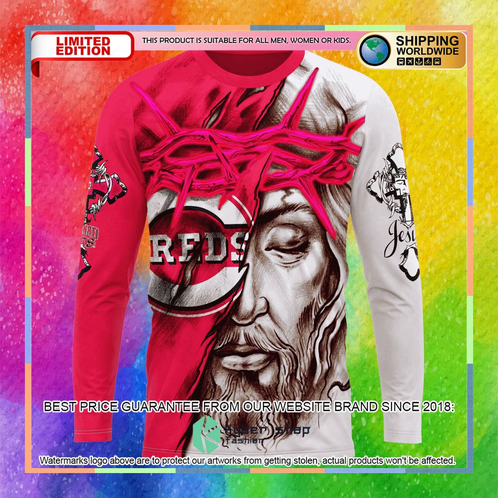 Personalized MLB Cincinnati Reds Jesus Shirt, Hoodie 7 personalized mlb cincinnati reds jesus shirt hoodie 7 152