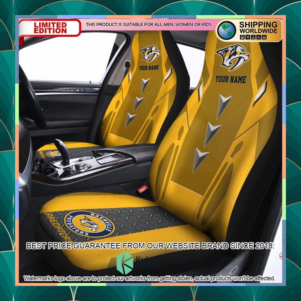Personalized Nashville Predators Car Seat Covers 3 personalized nashville predators car seat covers 1 556