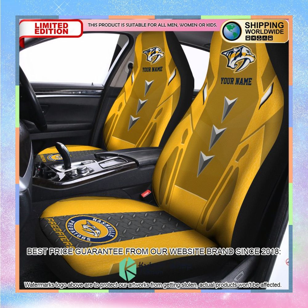 personalized nashville predators car seat covers 1 98