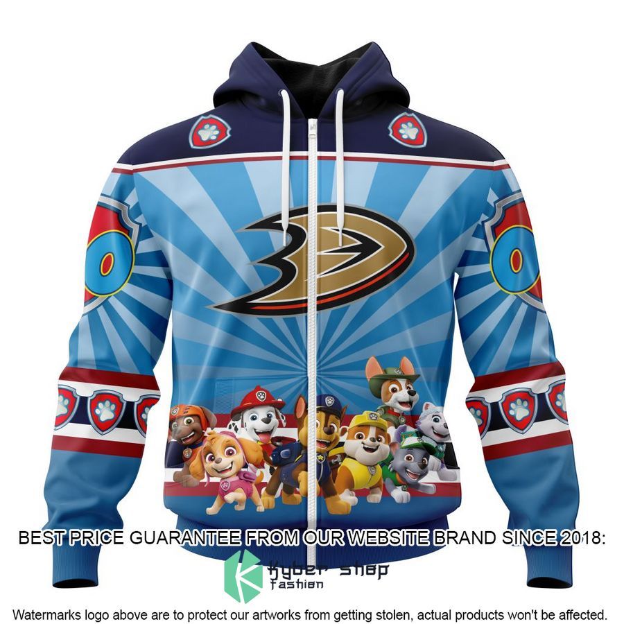 personalized nhl anaheim ducks special paw patrol kits hoodie mask 2 43