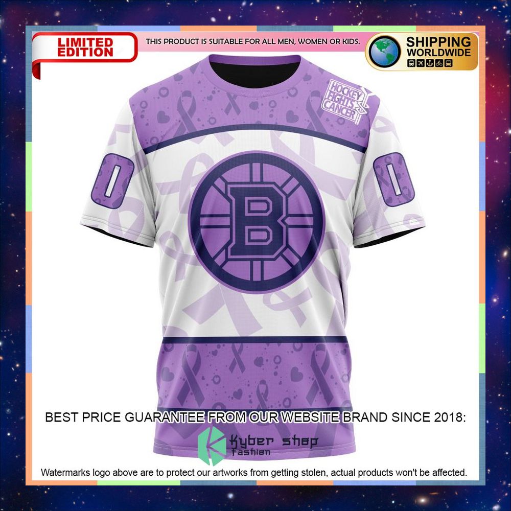 personalized nhl boston bruins special lavender fight cancer shirt hoodie 8 351