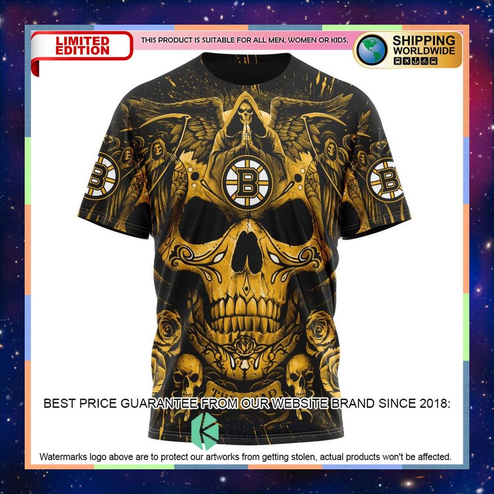 personalized nhl boston bruins special with skull art shirt hoodie 8 102