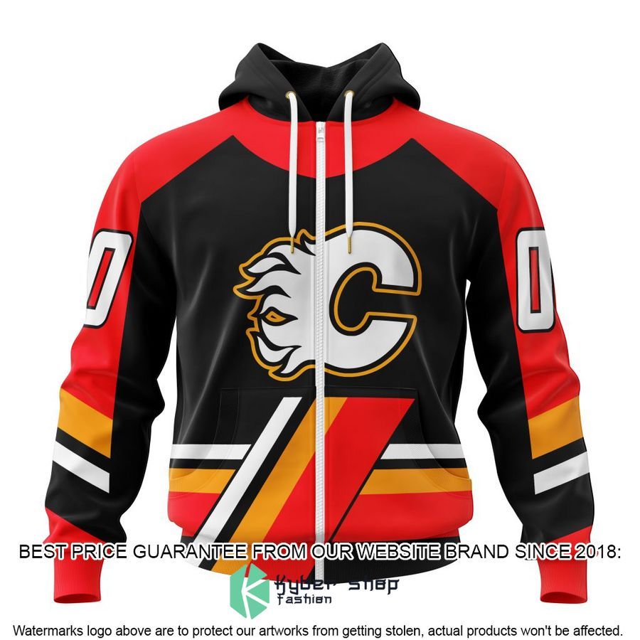 personalized nhl calgary flames reverse 2022 shirt hoodie 2 282