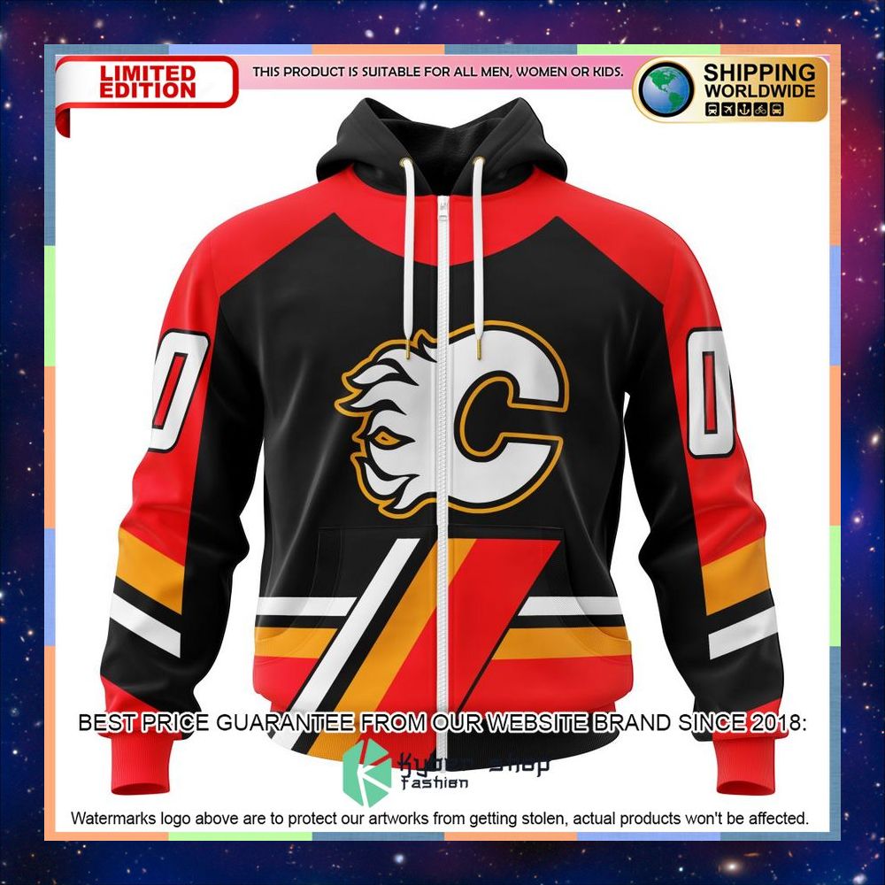 personalized nhl calgary flames reverse 2022 shirt hoodie 2 899
