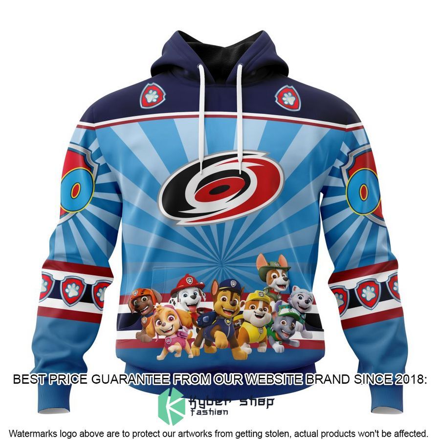 personalized nhl carolina hurricanes special paw patrol kits hoodie mask 1 774