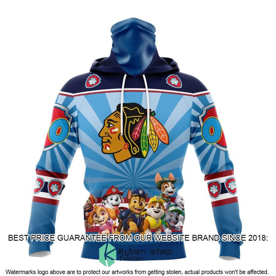 Personalized NHL Chicago Blackhawks Special Paw Patrol Kits Hoodie Mask 4 personalized nhl chicago blackhawks special paw patrol kits hoodie mask 4 91