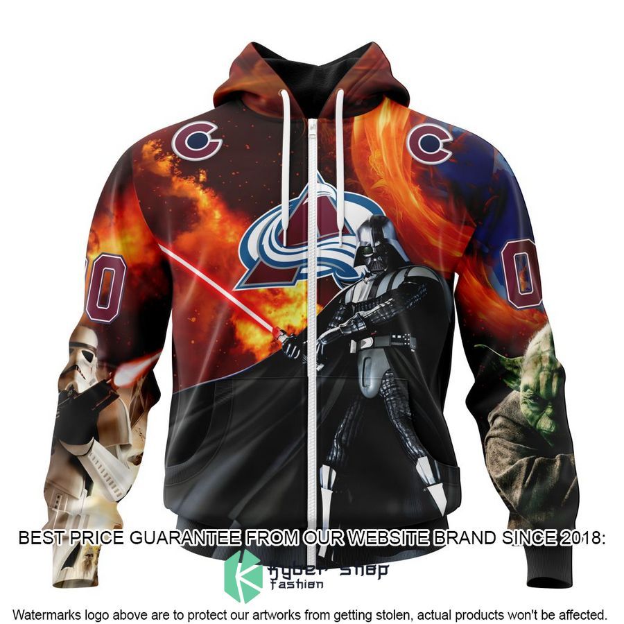 personalized nhl colorado avalanche x star war shirt hoodie 2 100