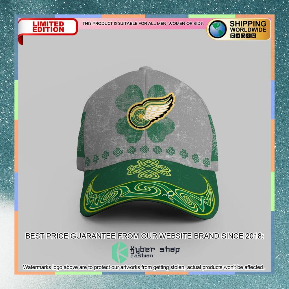 Personalized NHL Detroit Red Wings St Patrick Days Concepts Cap 5 personalized nhl detroit red wings st patrick days concepts cap 1 806