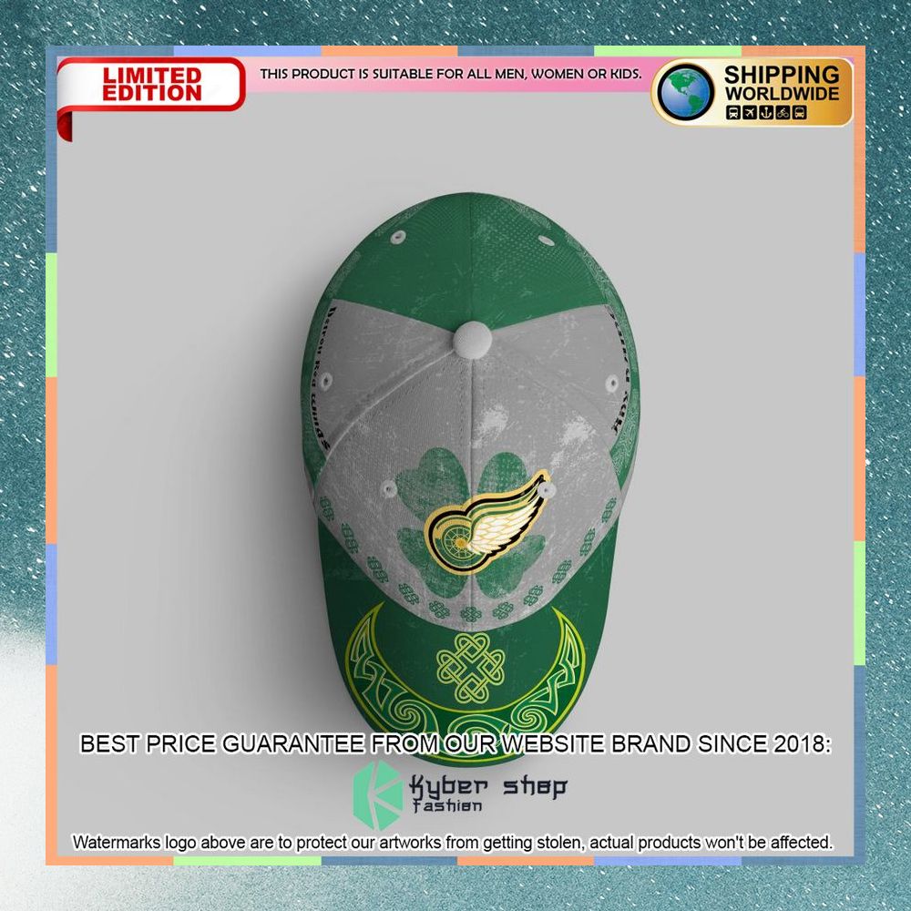 Personalized NHL Detroit Red Wings St Patrick Days Concepts Cap 8 personalized nhl detroit red wings st patrick days concepts cap 4 985
