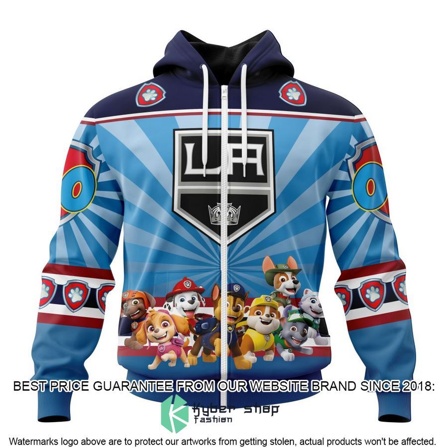 personalized nhl los angeles kings special paw patrol kits hoodie mask 2 139