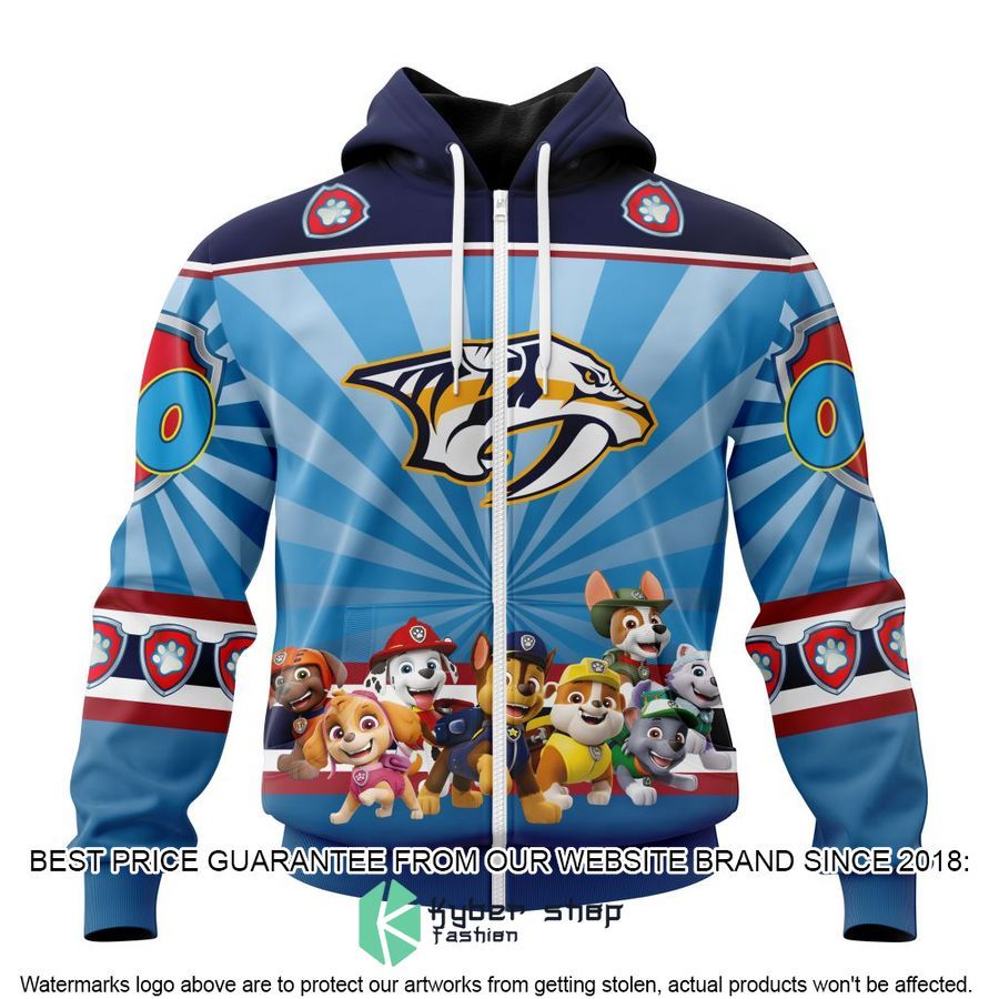 personalized nhl nashville predators special paw patrol kits hoodie mask 2 642