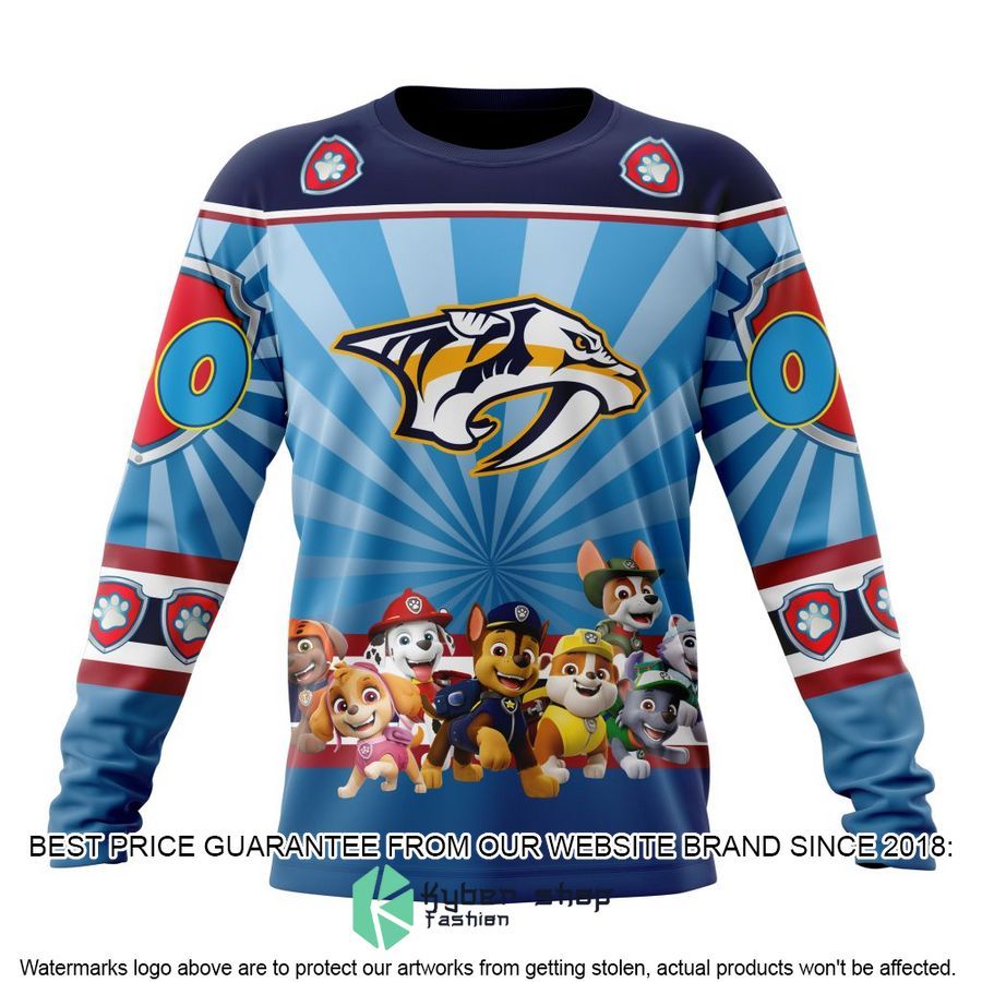 Personalized NHL Nashville Predators Special Paw Patrol Kits Hoodie Mask 6 personalized nhl nashville predators special paw patrol kits hoodie mask 6 104