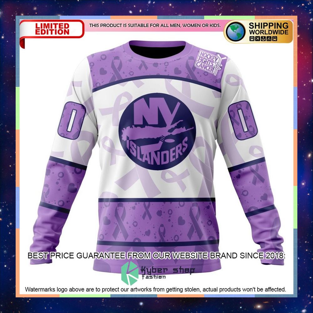personalized nhl new york islanders special lavender fight cancer shirt hoodie 6 469