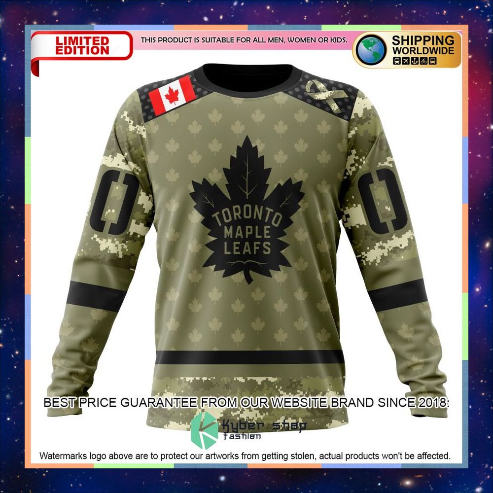 personalized nhl toronto maple leafs special camo military appreciation shirt hoodie 6 530