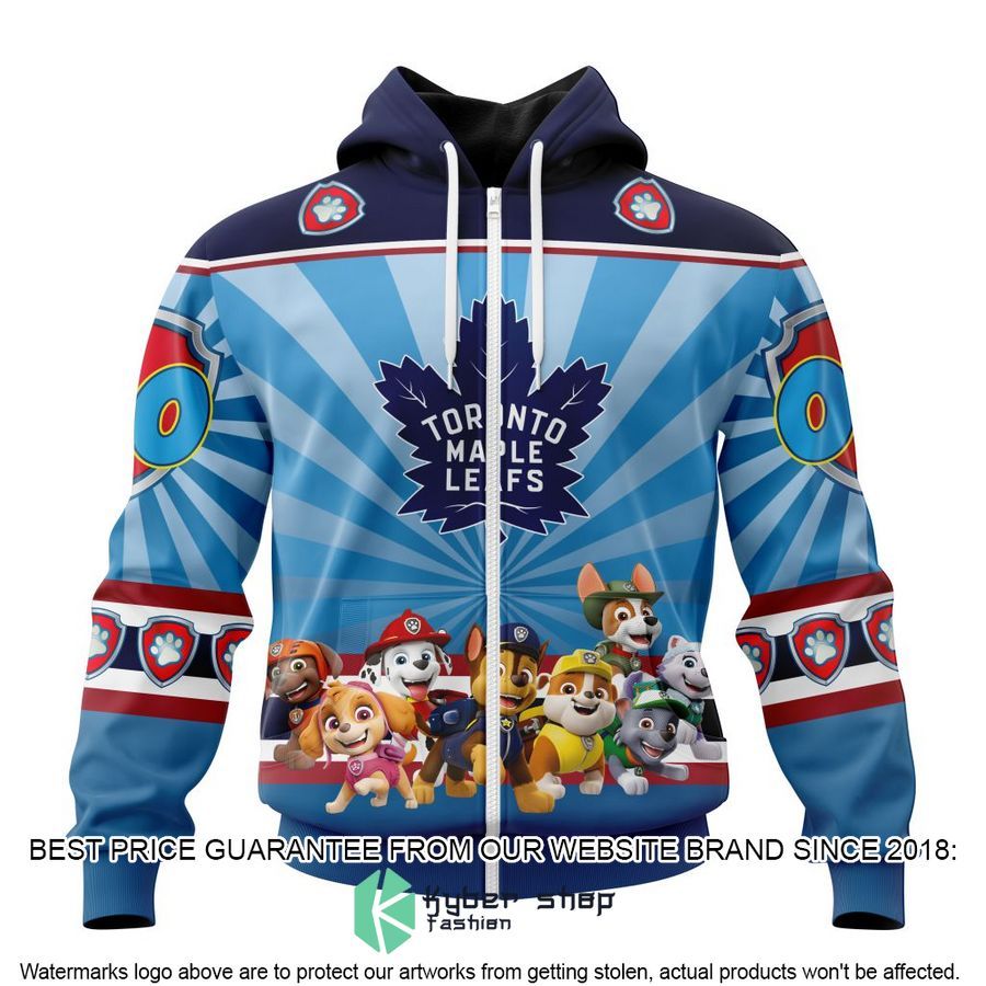 personalized nhl toronto maple leafs special paw patrol kits hoodie mask 2 604