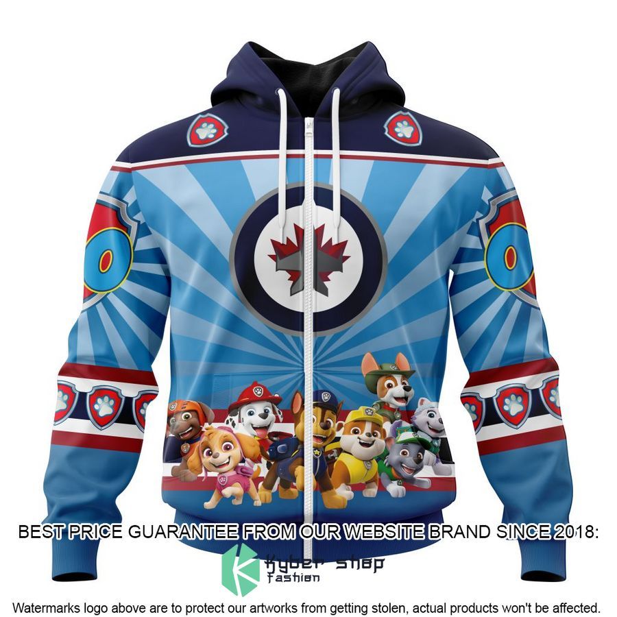 personalized nhl winnipeg jets special paw patrol kits hoodie mask 2 386