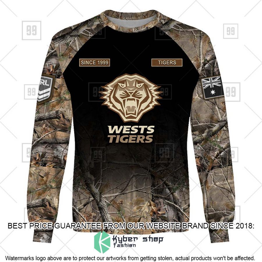 Personalized NRL Wests Tigers Hunting Camouflage Shirt, Hoodie 4 personalized nrl wests tigers hunting camouflage shirt hoodie 4 73