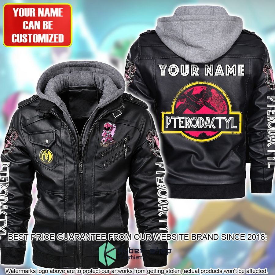 personalized pterodactyl power rangers leather jacket 1 301