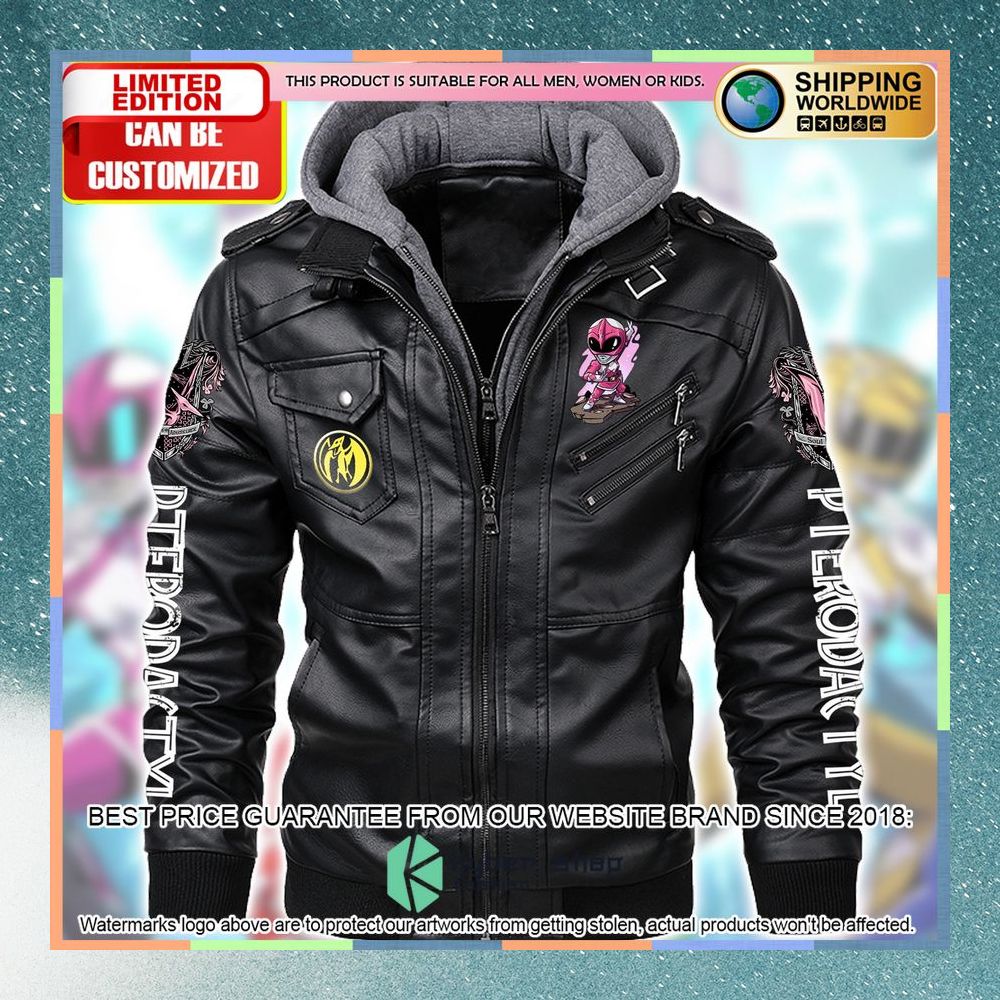 Personalized Pterodactyl Power Rangers Leather Jacket 8 personalized pterodactyl power rangers leather jacket 4 646