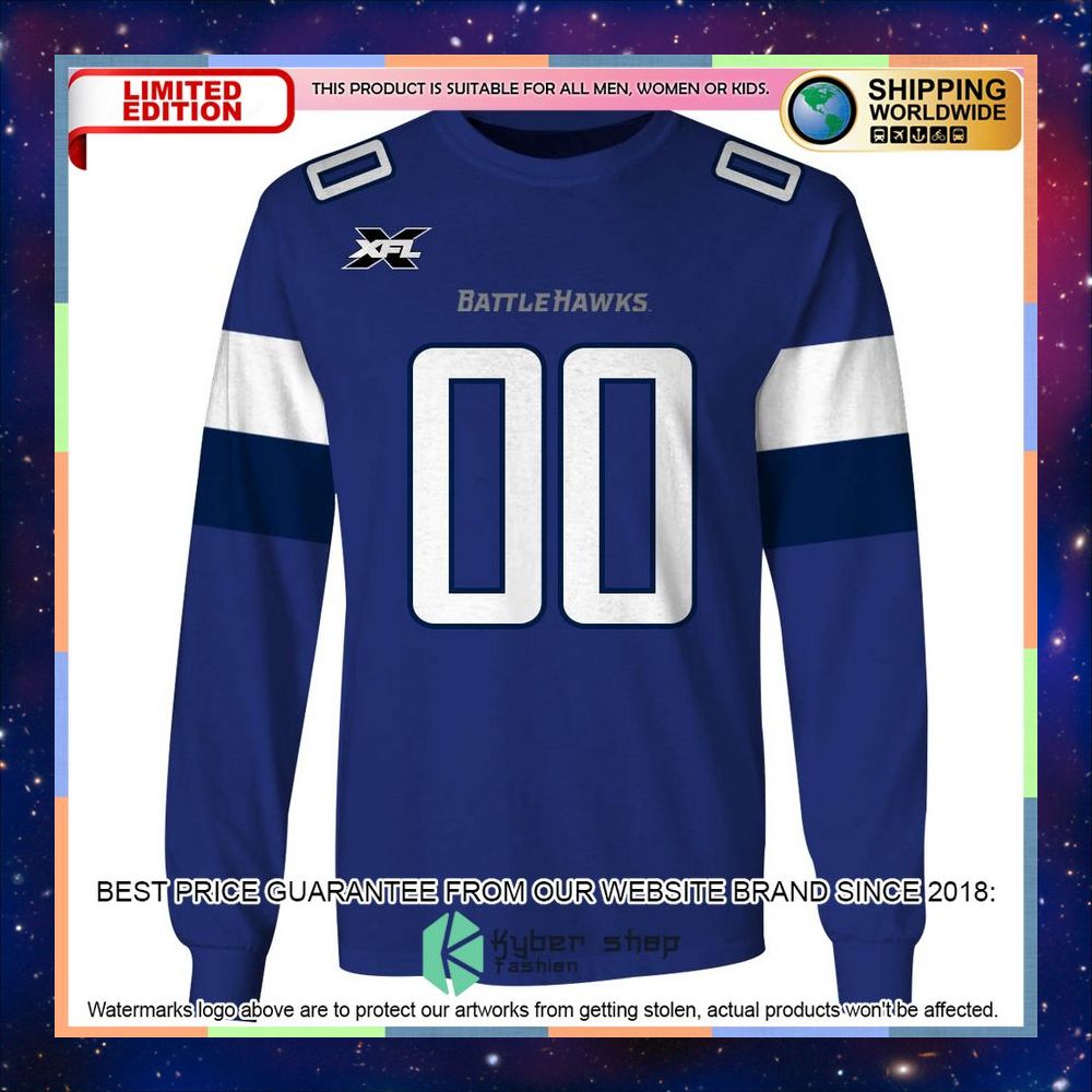 personalized st louis battlehawks xfl football blue shirt hoodie 3 752