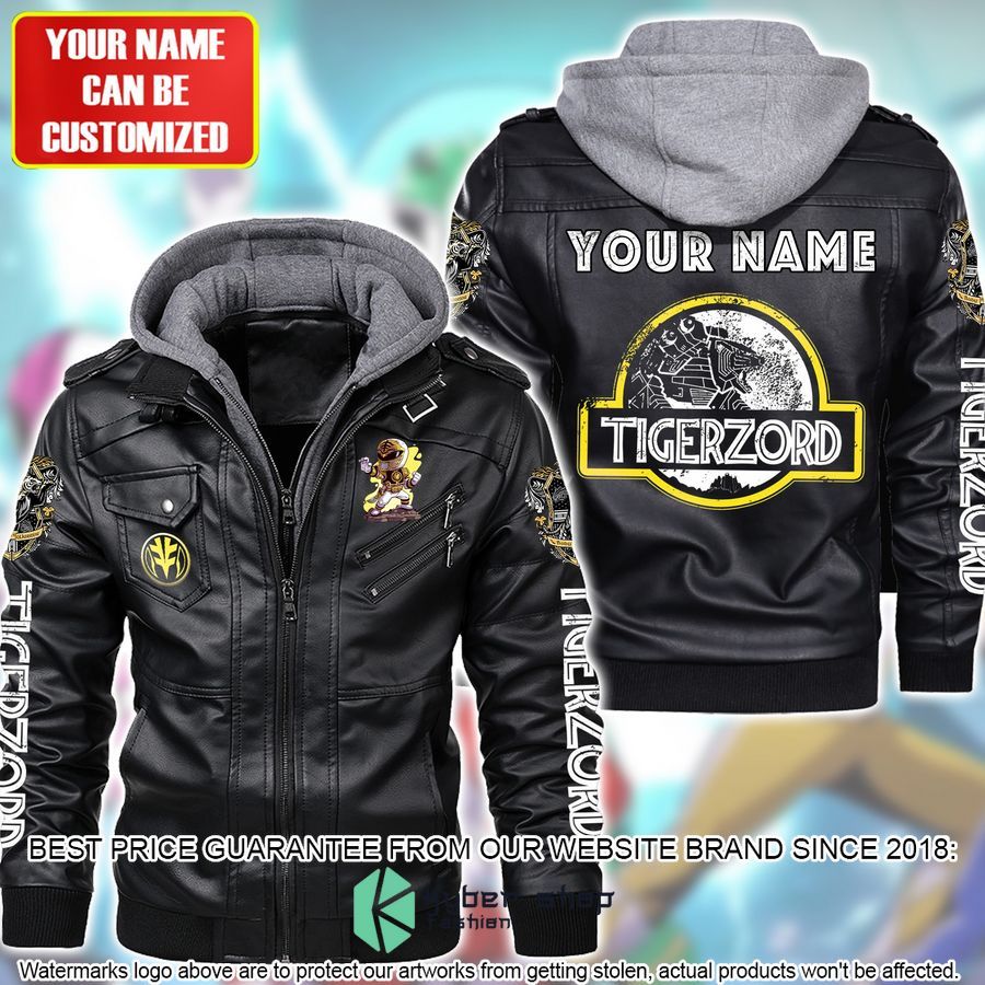 personalized tigerzord power rangers leather jacket 1 465