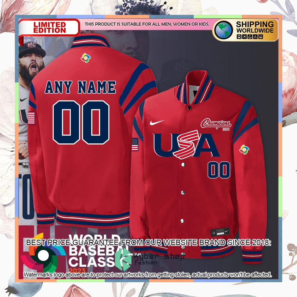 Personalized United States National Baseball Champions 2023 Baseball Jacket 3 personalized united states national baseball champions 2023 baseball jacket 1 997