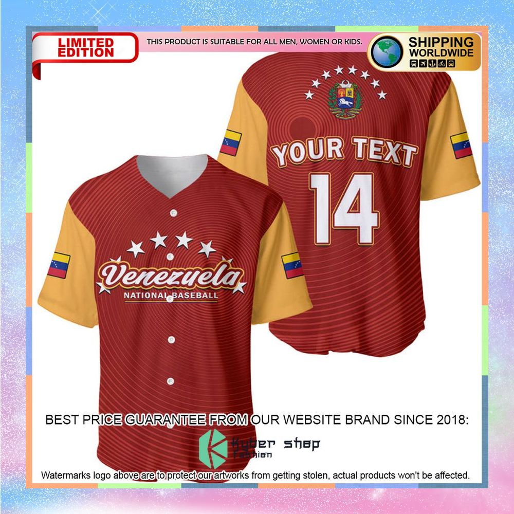 personalized venezuela 2023 mix coat of arms baseball jersey 1 447