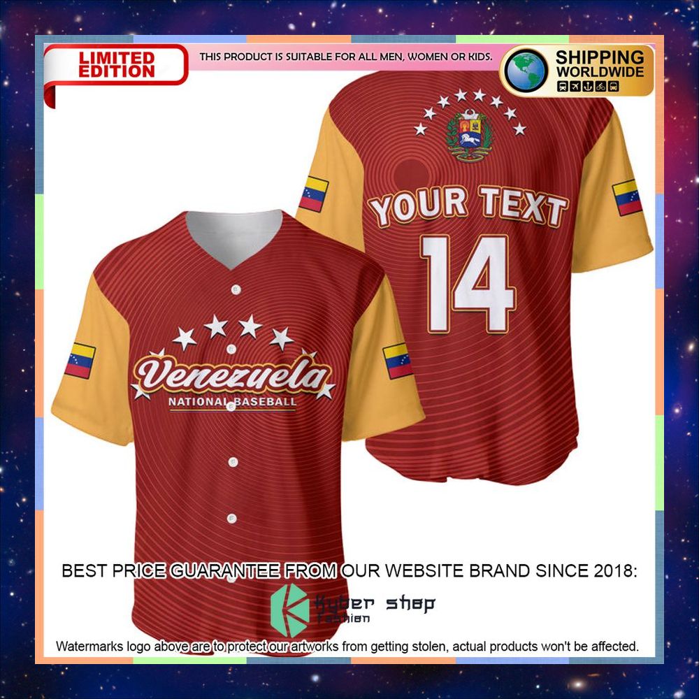 Personalized Venezuela 2023 Mix Coat Of Arms Baseball Jersey 3 personalized venezuela 2023 mix coat of arms baseball jersey 1 862