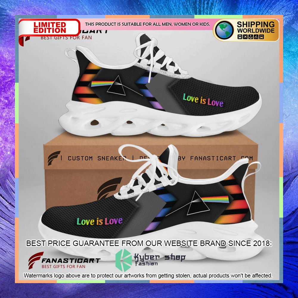 Pink Floyd LGBT The Dark Side of the Moon Love is love Clunky Max Soul Shoes 6 pink floyd lgbt the dark side of the moon love is love clunky max soul shoes 2 288