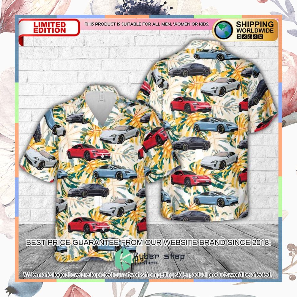 porsche taycan turbo s hawaiian shirt 1 917