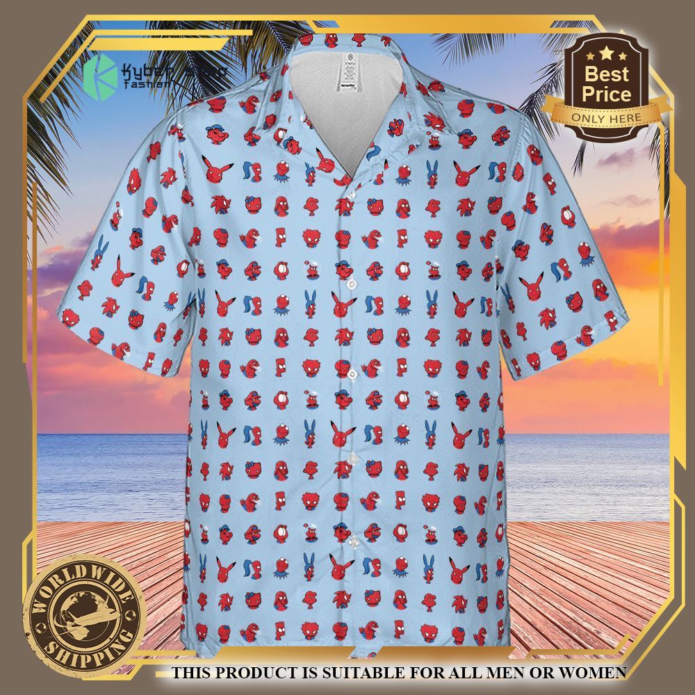 spider man characters pattern hawaiian shirt 2