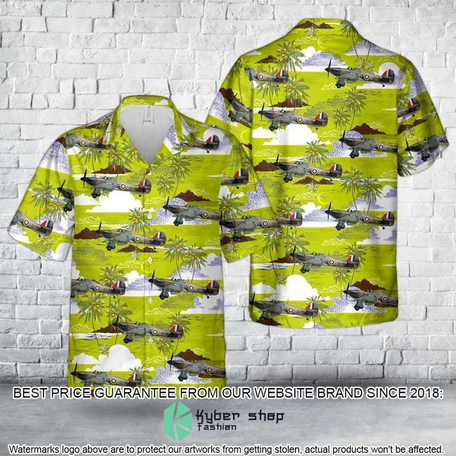 royal air force battle of britain memorial flight hawker hurricane r4118 hawaiian shirt 1 345
