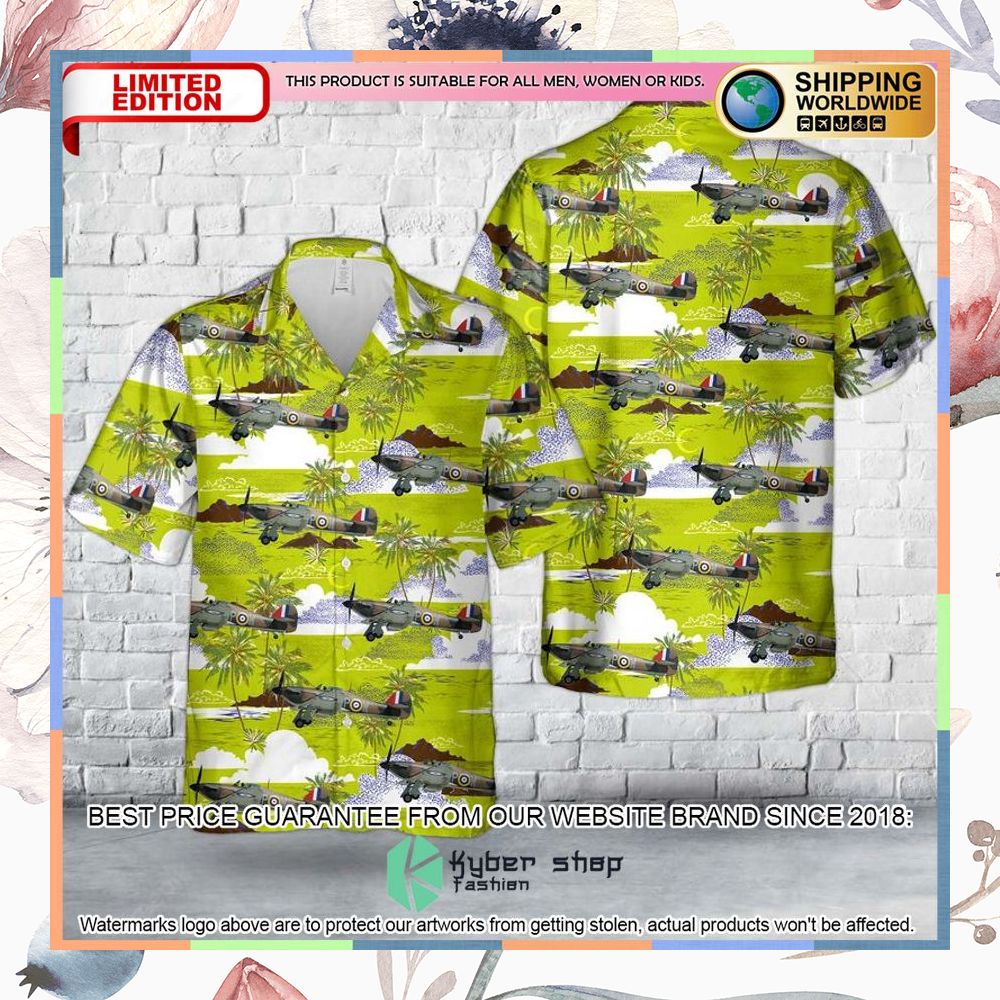 royal air force battle of britain memorial flight hawker hurricane r4118 hawaiian shirt 1 457