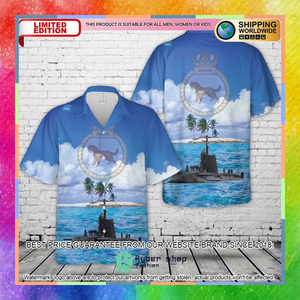 Royal Navy HMS Astute S119 Hawaiian Shirt 3 royal navy hms astute s119 hawaiian shirt 1 405